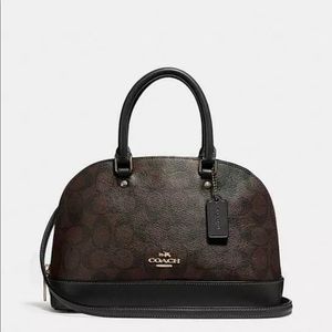 Coach Mini Sierra Satchel Handbag Brown/Black